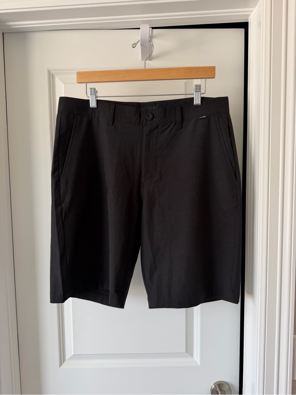 Travis Mathew Black Flat-Front Performance Shorts